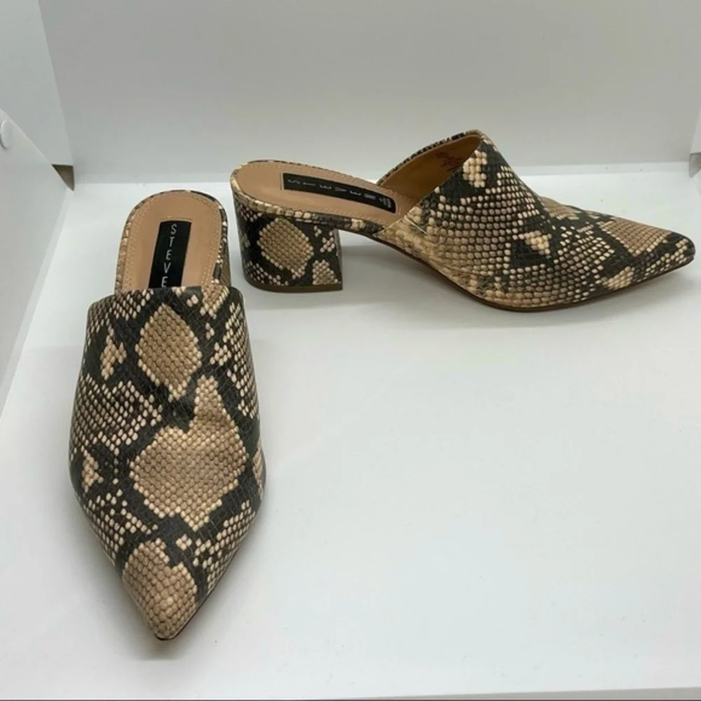 Steve Madden Faux Snakeskin Mule Shoes_2